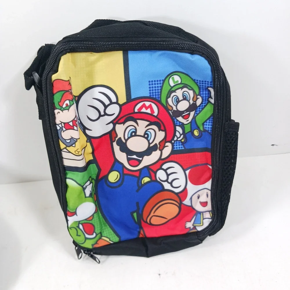 Super Mario Bros 3 Piece Backpack Set Lunch Bag Pencil Case Nintendo Characters